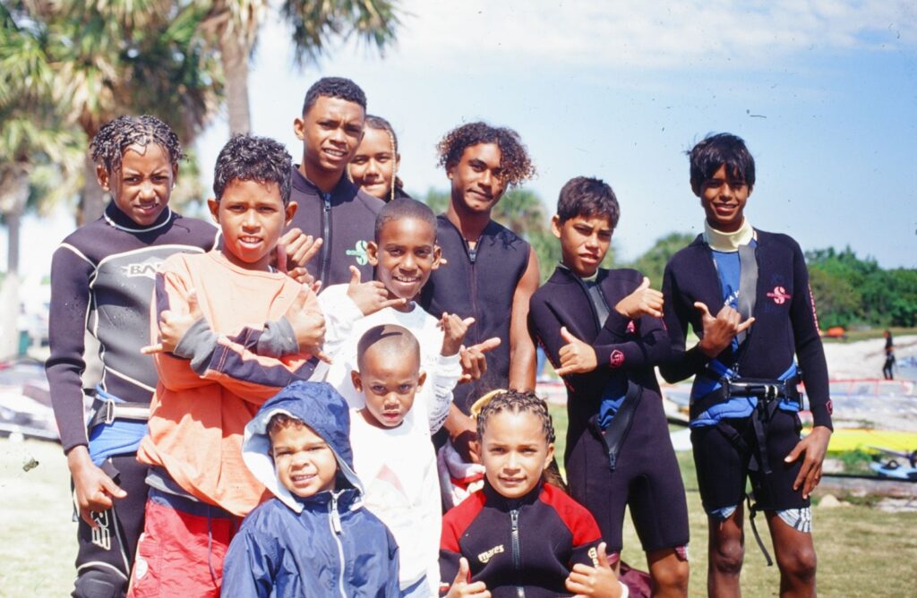 US Windsurfing history the Bonaire Kids circa 2002