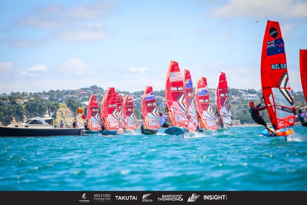 On the start line at the 2026 NZ iQFOiL Nationals! (credit: Insight Media)